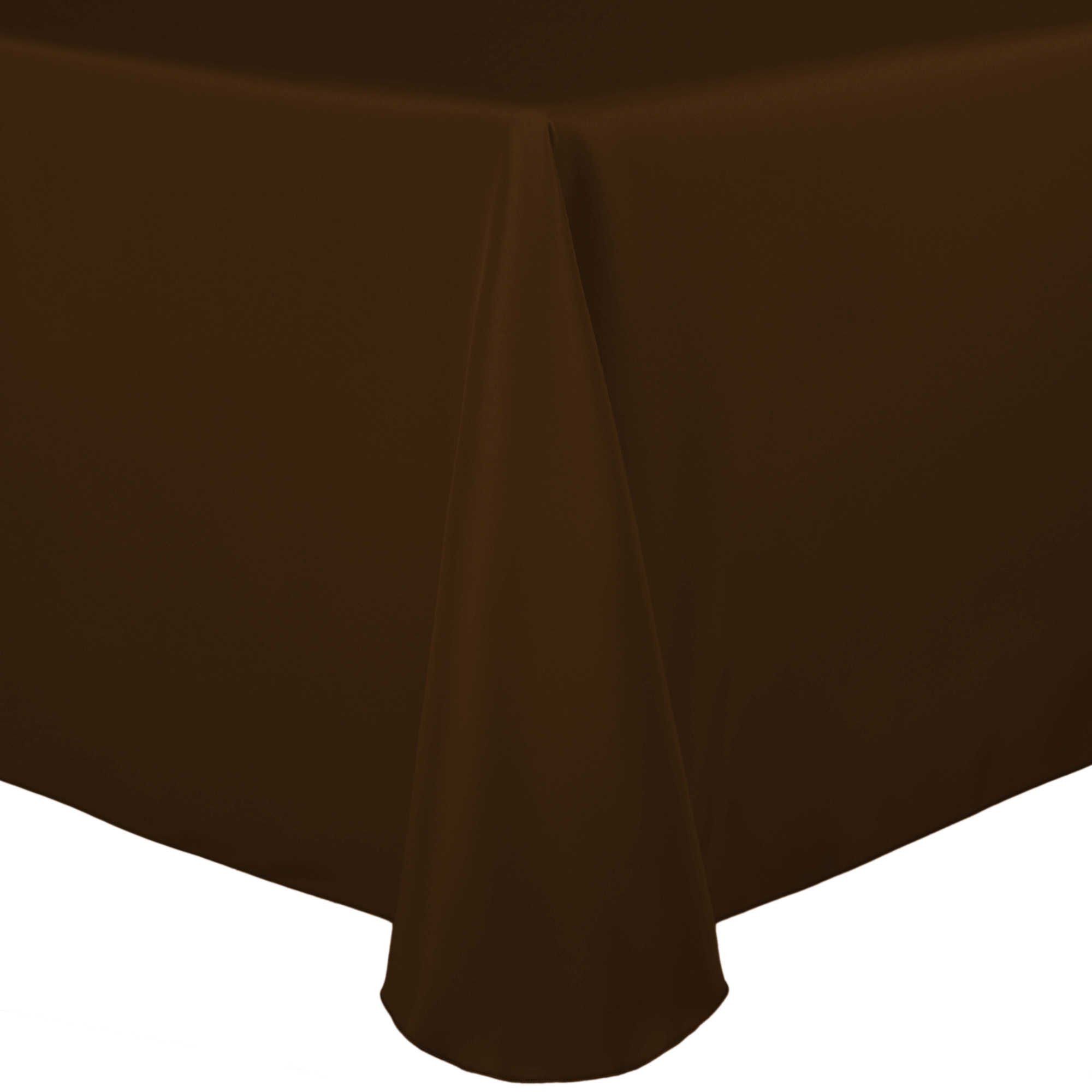 Ultimate Textile 52 x 70-Inch Oval Polyester Linen Tablecloth Espresso Dark Brown