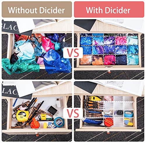 Flytianmy 40 stuks ladeverdelers verstelbare lade organizer voor rommel keuken bestek ladekast make-up gereedschap… - Image 6