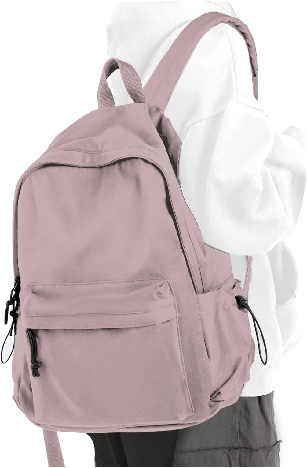 Purple School Backpack for Girls Water Resistant High School Book Bag Simple Backpack for Teens Boys Girls, Lightweight Simple Middle School Back Pack Daypack