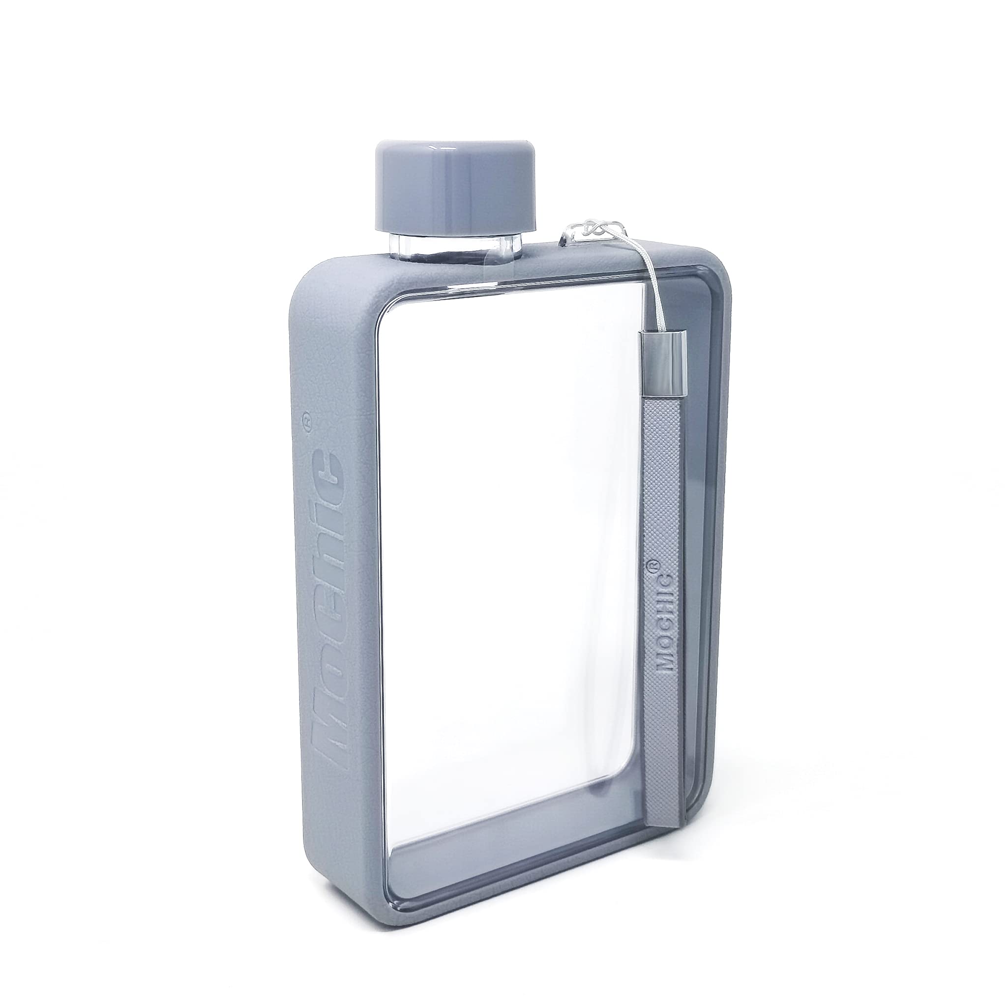 MoChic Flat Water Bottle, Portable Travel Mug for Sports, Gym, Fitness, Outdoor, 13OZ/380ML Slim Flask Canteen Fit in Purse, Handbag, Any bags