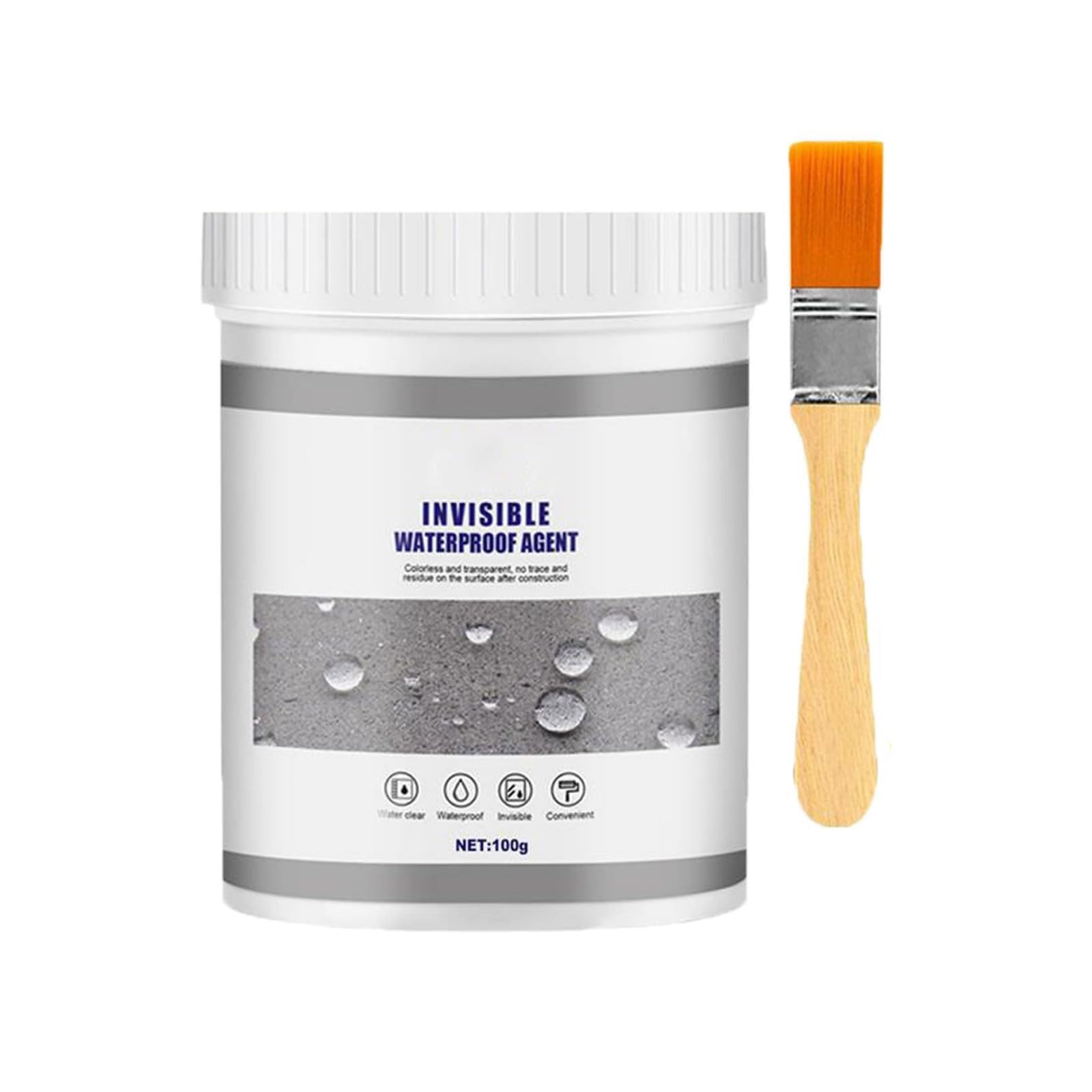 Waterproof Insulation Sealant, Waterproof Anti-Leakage Agent, Invisible Agent with Brush for Home Roof Bathroom