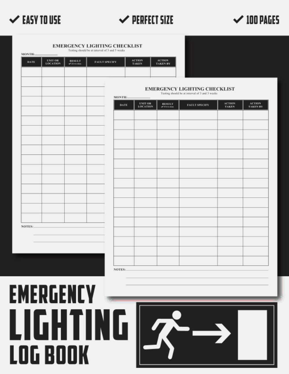 Emergency Lighting Log Book Emergency Light Inspection & Maintenance