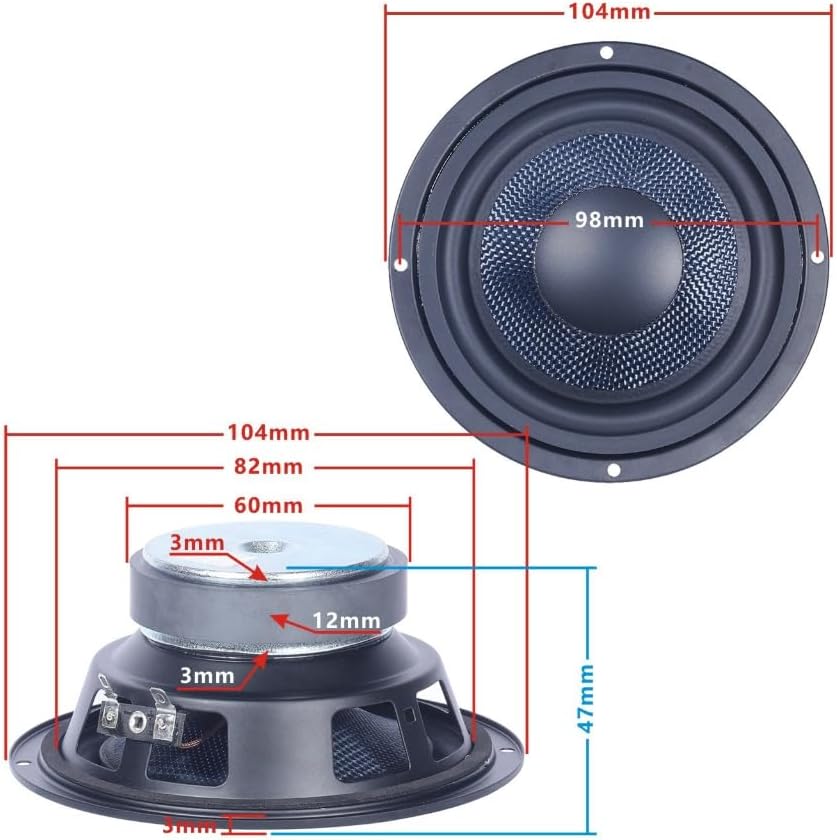 High Performances Fiberglass Cones Bass Speaker with Enhanceds Sound Claritys and Multiple Size Car Sound Upgrades Option