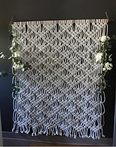 Macrame Cotton Cord Bohemian Macrame Wall Hanging Decor Boho Chic Style Macrame wall Hanging 25"W x 35"L
