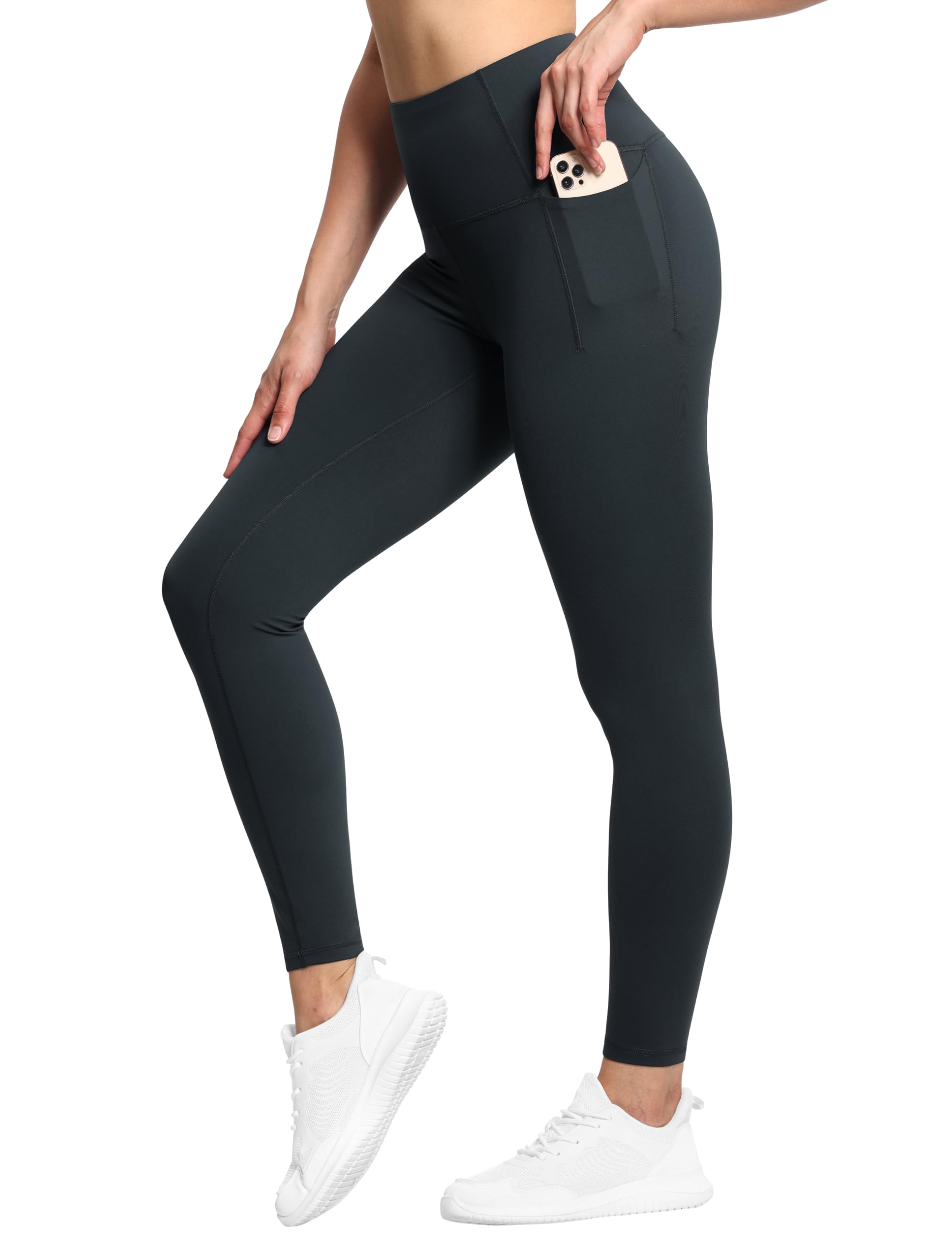 THE GYM PEOPLE Tummy Control Workout Leggings with Pockets High Waist Athletic Yoga Pants for Women Running, Fitness