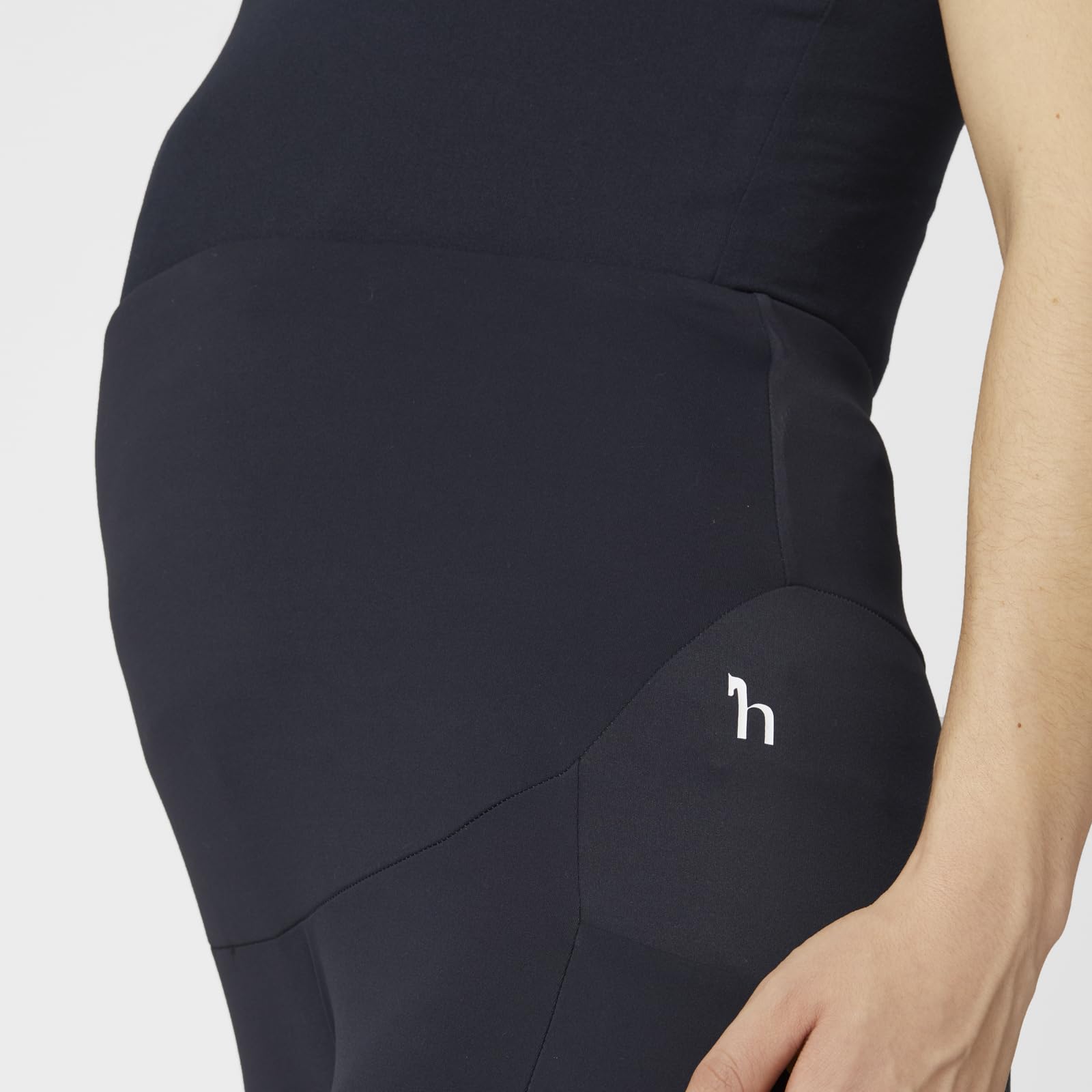 HORZE Damen Schwangerschafts-Reitleggings Ginny – Bequeme & Elastische Umstands-Reithose mit Silikon-Vollbesatz & Handytasche - Blau, 42