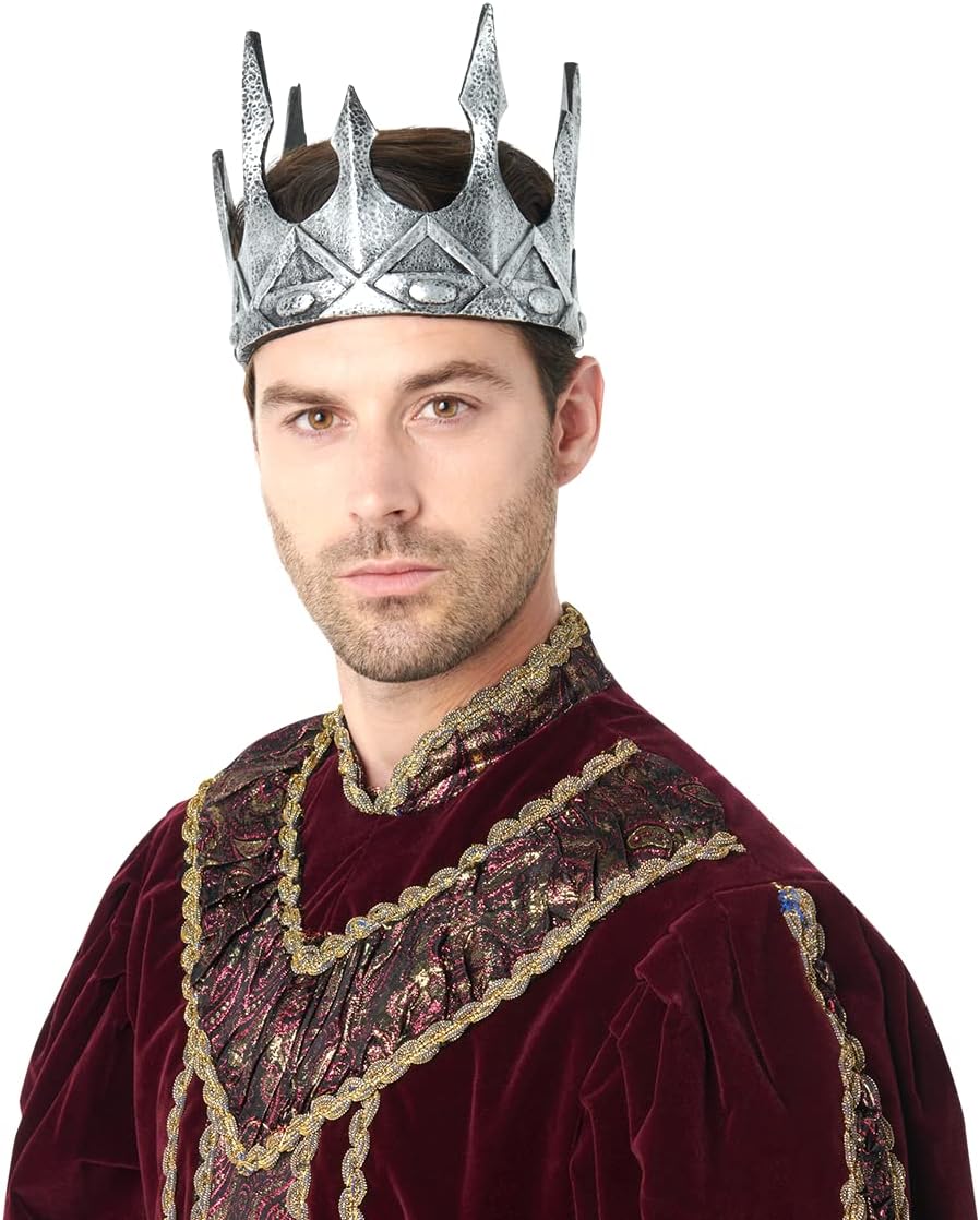 Rubies Adult Silver King's Crown, As Shown, One Size