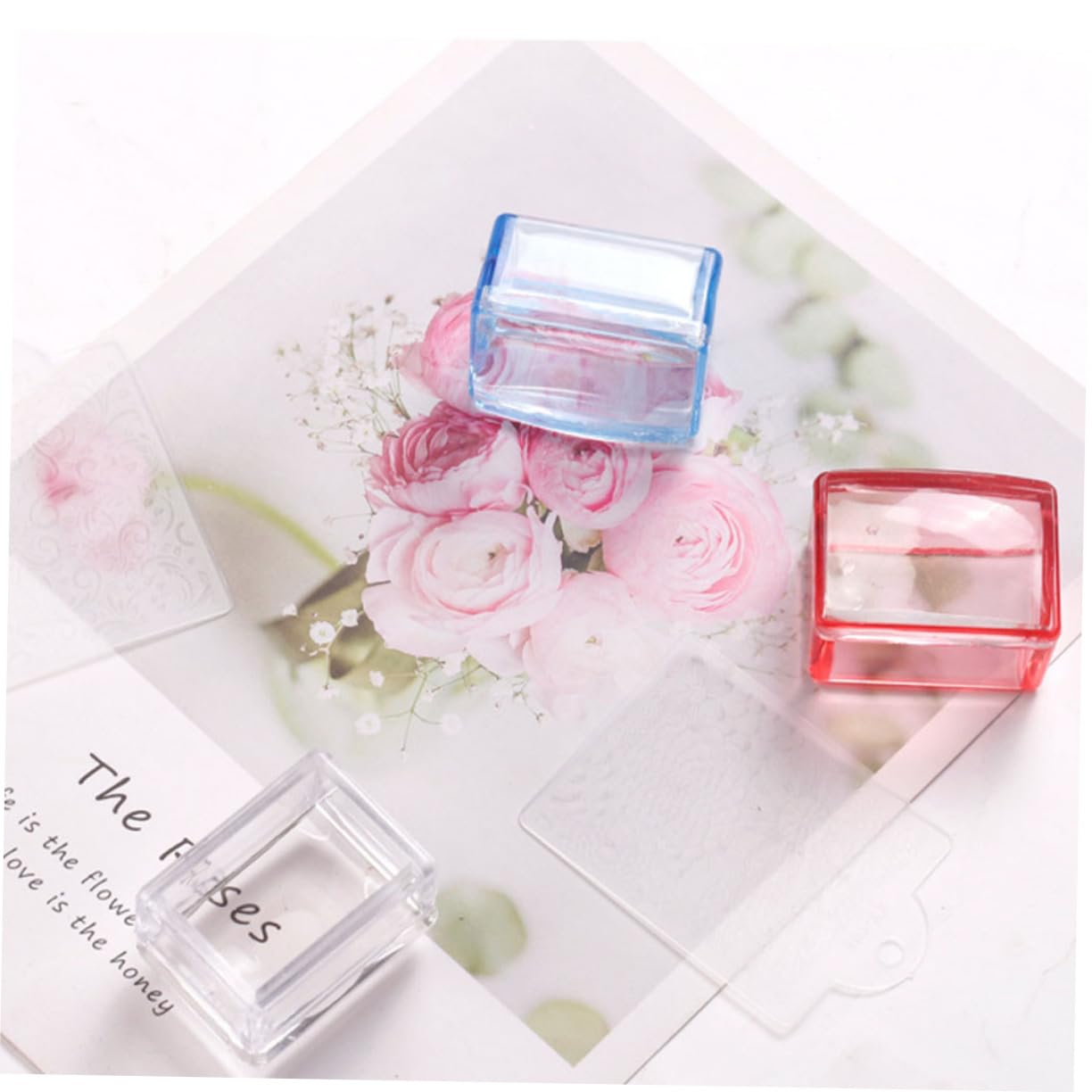 FRCOLOR 12 Piezas Sello De Uñas Juegos De Uñas Estampador De Uñas Francés Arte De Manicura Herramienta De Bricolaje De Arte De Uñas Estampadores De Uñas Simples Gel De Uñas Gel De Sílice