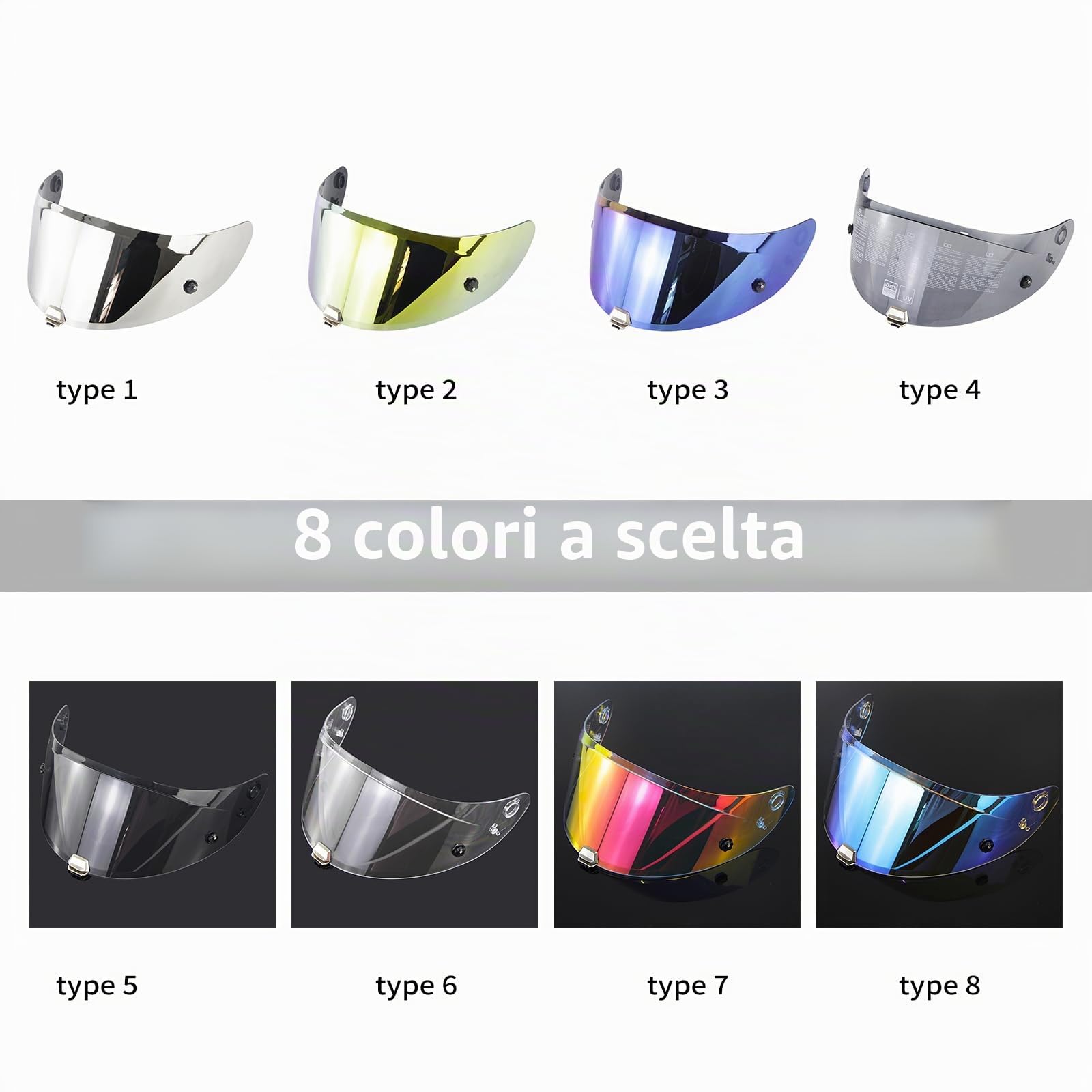Shkalacar Visiera per Casco Moto, Accessori per Casco Visiera per Moto Sostituzione per Casco HJC RPHA11 RPHA70