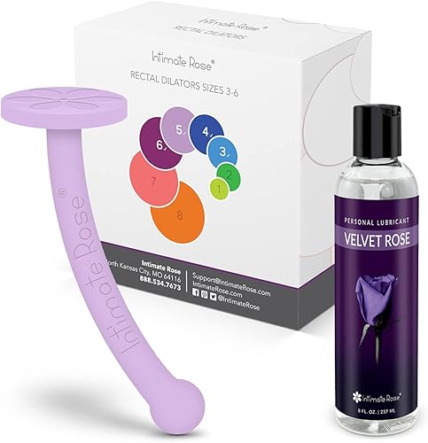 Ahorra un 10 % en el paquete de 4 entrenadores rectales Intimate Rose - Tamaño 3-6 + mango dilatador y paquete de lubricante Velvet Rose.