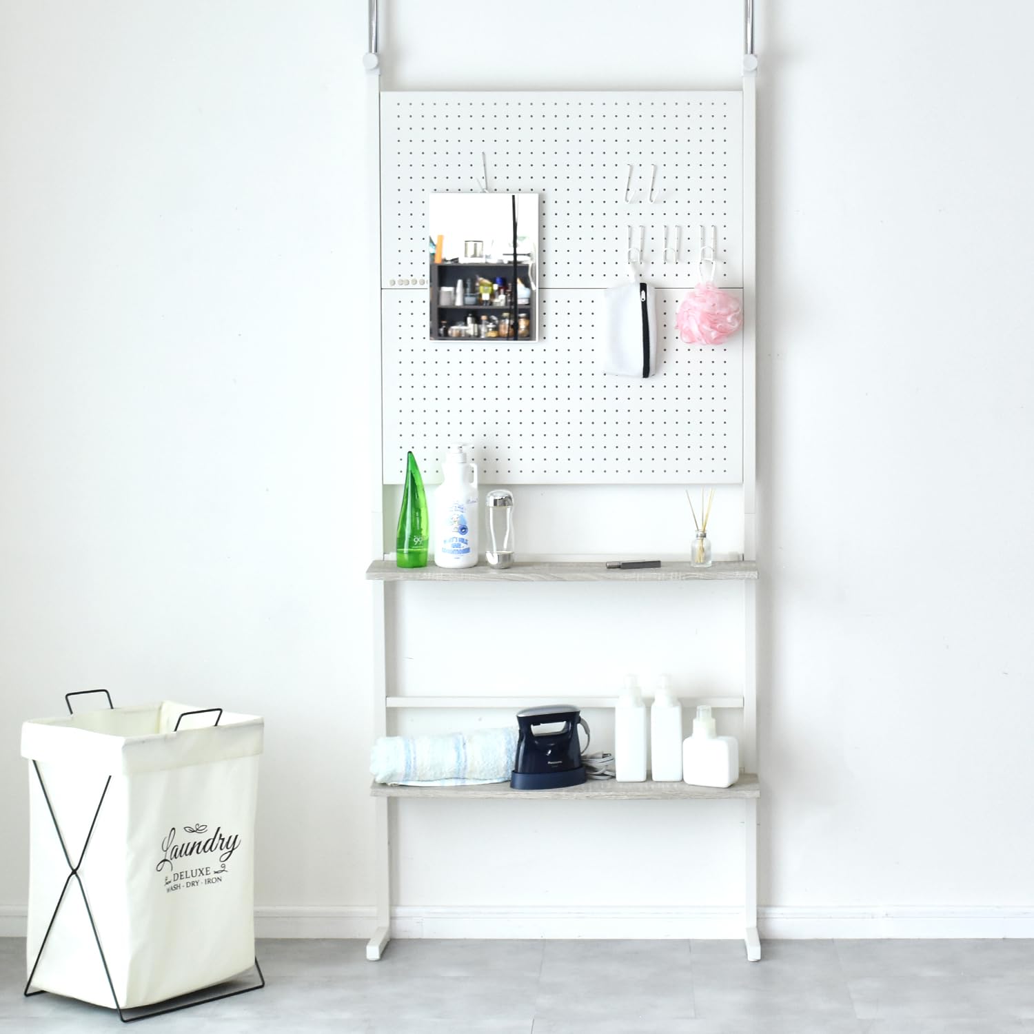 Amazon｜DORIS ドリス 壁面収納 突っ張り式 パンチングボード 幅80