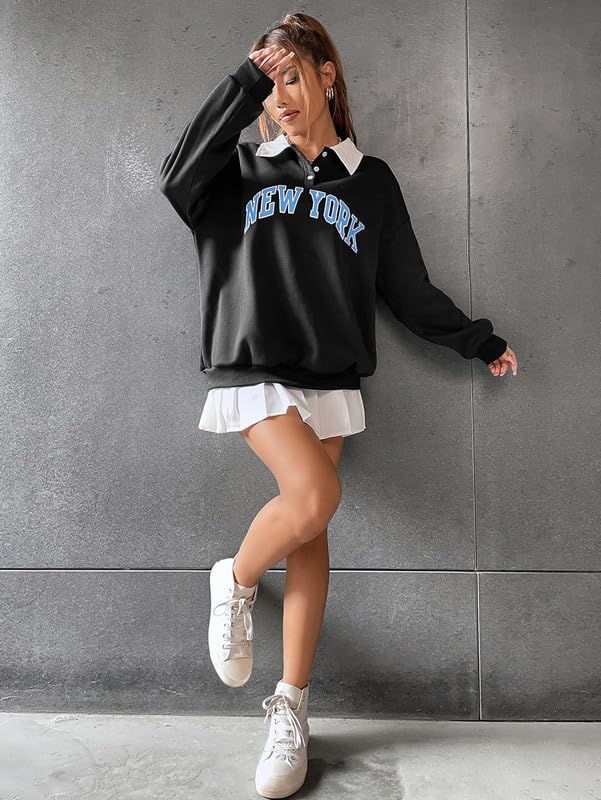 Image of Women Collar Button Hoodie /Sweatshirt | Polycotton Hoodies for Gym, Travel & Everyday Wear | Warm & Comfortable Casual Wear