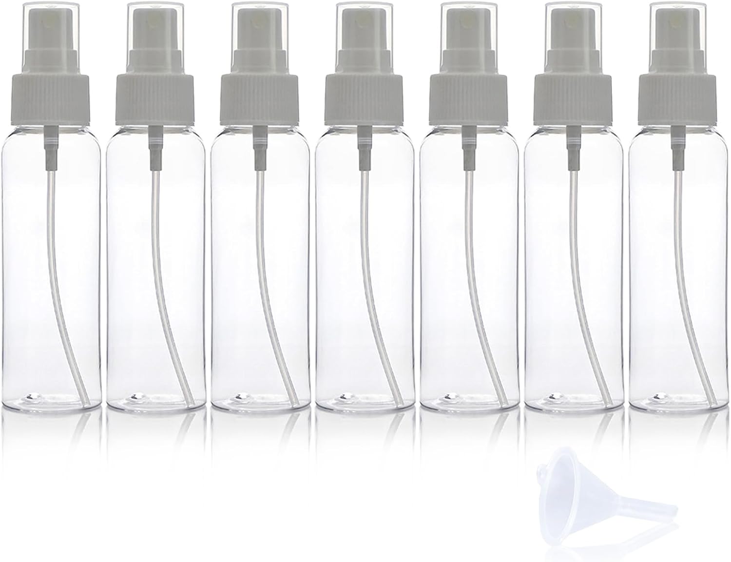 7Packs 50ml Spray Bottle,Travel Spray Bottles,Clear Empty Refillable Plastic Bottles,Mini Spray Bottle Small Spray Bottles Transparent Plastic Empty Refillable Holiday Travel Bottle