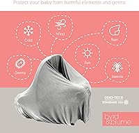 Vista 3 de Byrd & Blume Cubierta de lactancia de maternidad, transpirable, ligera, cubierta de lactancia materna, chal bufanda, poncho completo 360 Gris