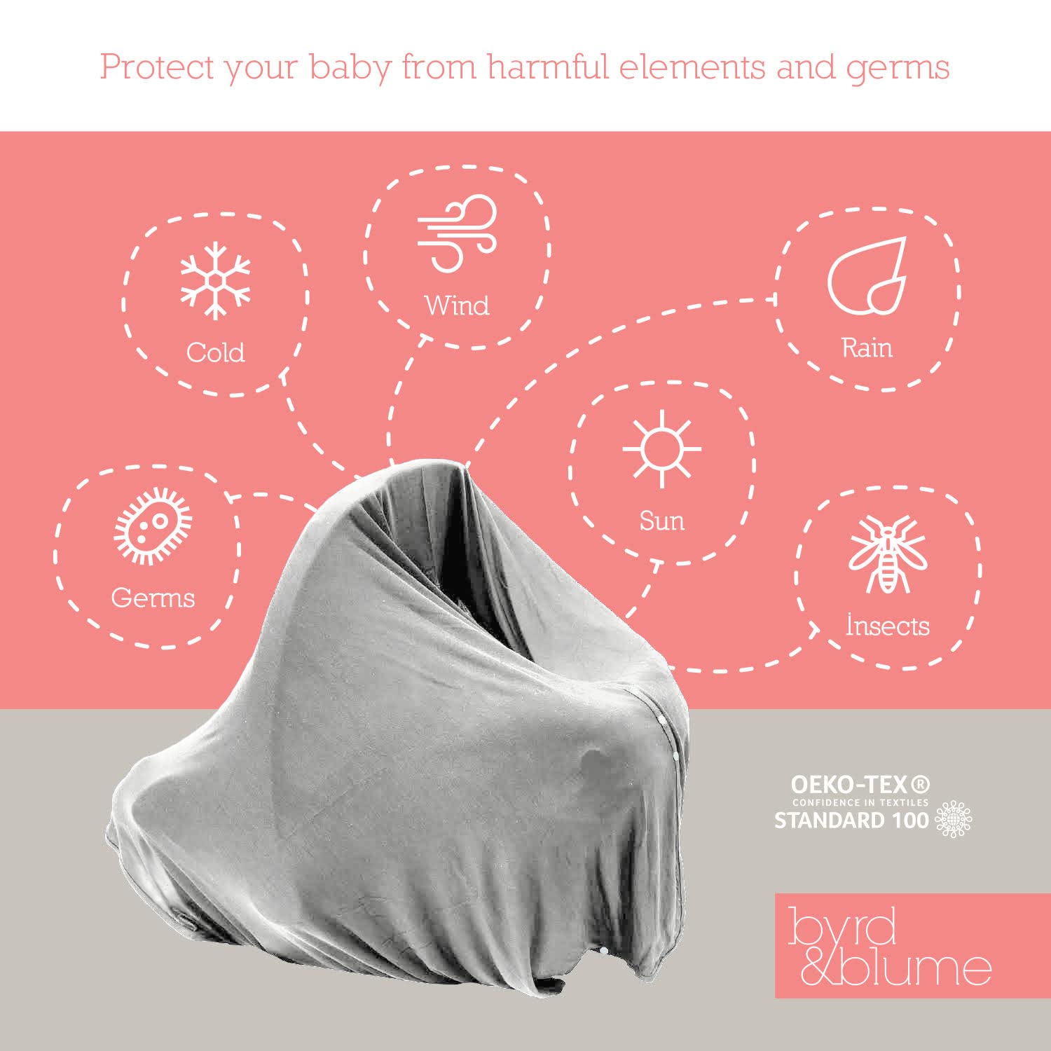 Byrd & Blume Parent Funda de lactancia Mujer