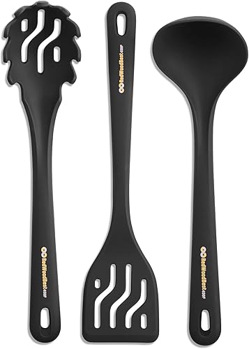 RedWoodBest Juego de utensilios de cocina esenciales para pasta de silicona, 3 piezas, haz pasta caliente casera con nuestros utensilios, tenedor disponible en Yaxa Peru