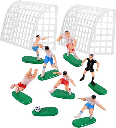 Miniatura 1 de Gadpiparty 1 juego de accesorios decorativos para tartas, accesorios de equipo de fútbol, jugadores de fútbol, figuras de jugador de fútbol,