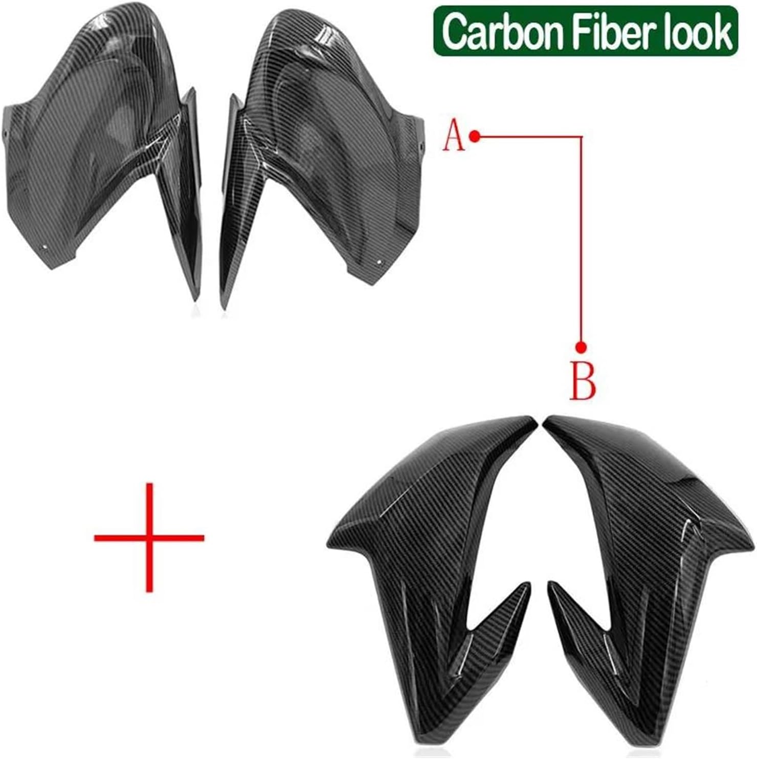 Pro Taper Frame Fairings MotorcycleParts Gas Tank Side Trim Insert Cover Panel Fairing Protect Accessories For Kawasaki Z900 2017-2019 Powersport Carbon Fiber Accessories (Color : Unpainted-right Sid