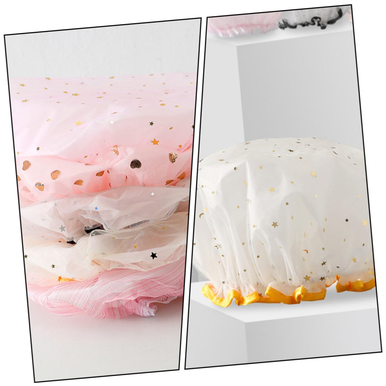 FRCOLOR 15stücke Teiliges Wasserdichter Duschhauben Für Doppellagige Elastische Badekappen Pastellfarben Für Spa Und