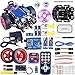 Price comparison product image Longruner Rc with ArduinoIDE Robot Kit Car Smart DIY Learning Starter Kit Intelligent Robotics with ArduinoIDE, Ultrasonic Sensor, Link Tracking Module for Kids With Tutorial LQS10
