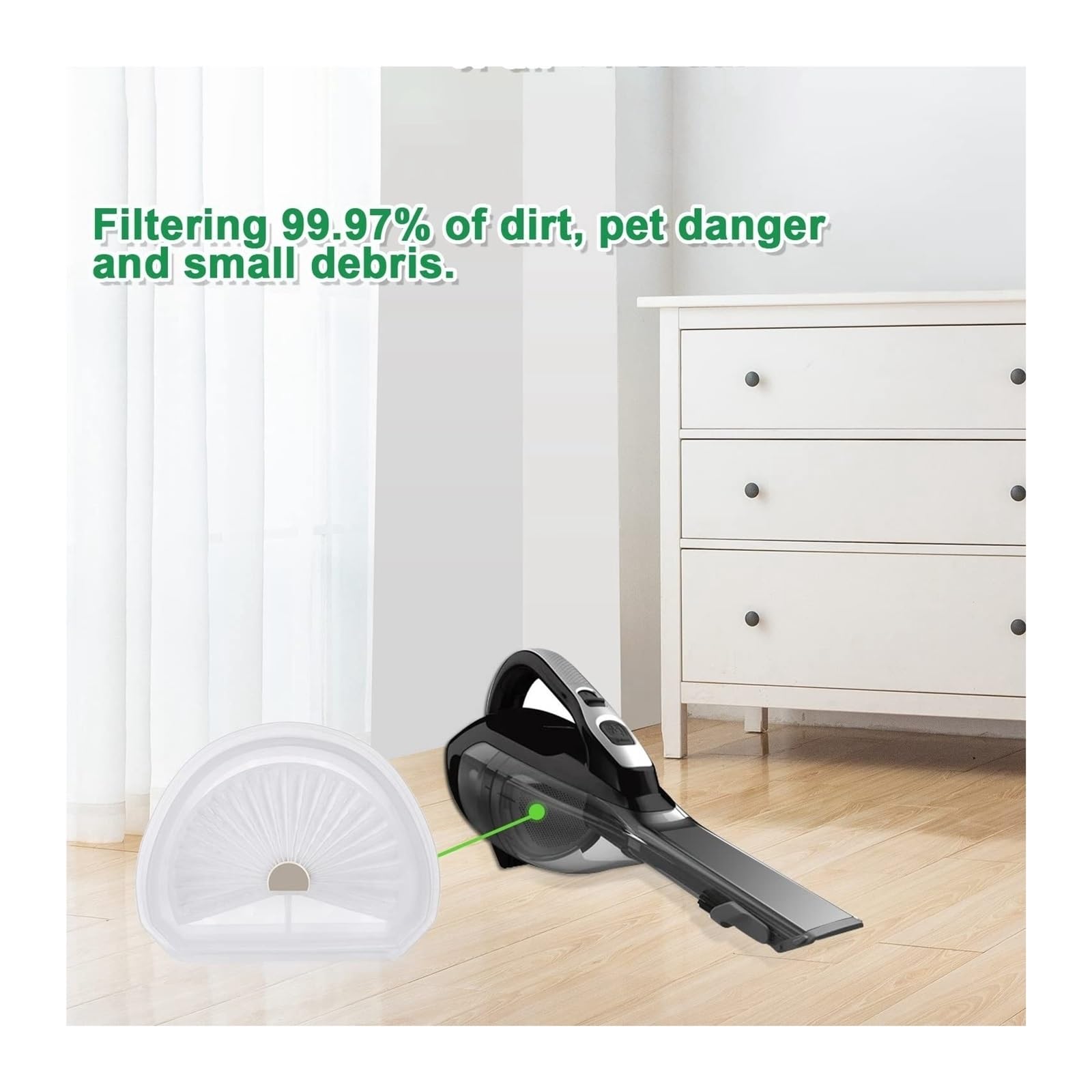 EtliN Lot de 4 filtres de Remplacement Hepa Post compatibles avec Les filtres Black Decker Dustbuster for aspirateur à Main VLPF10 HLVA320J00