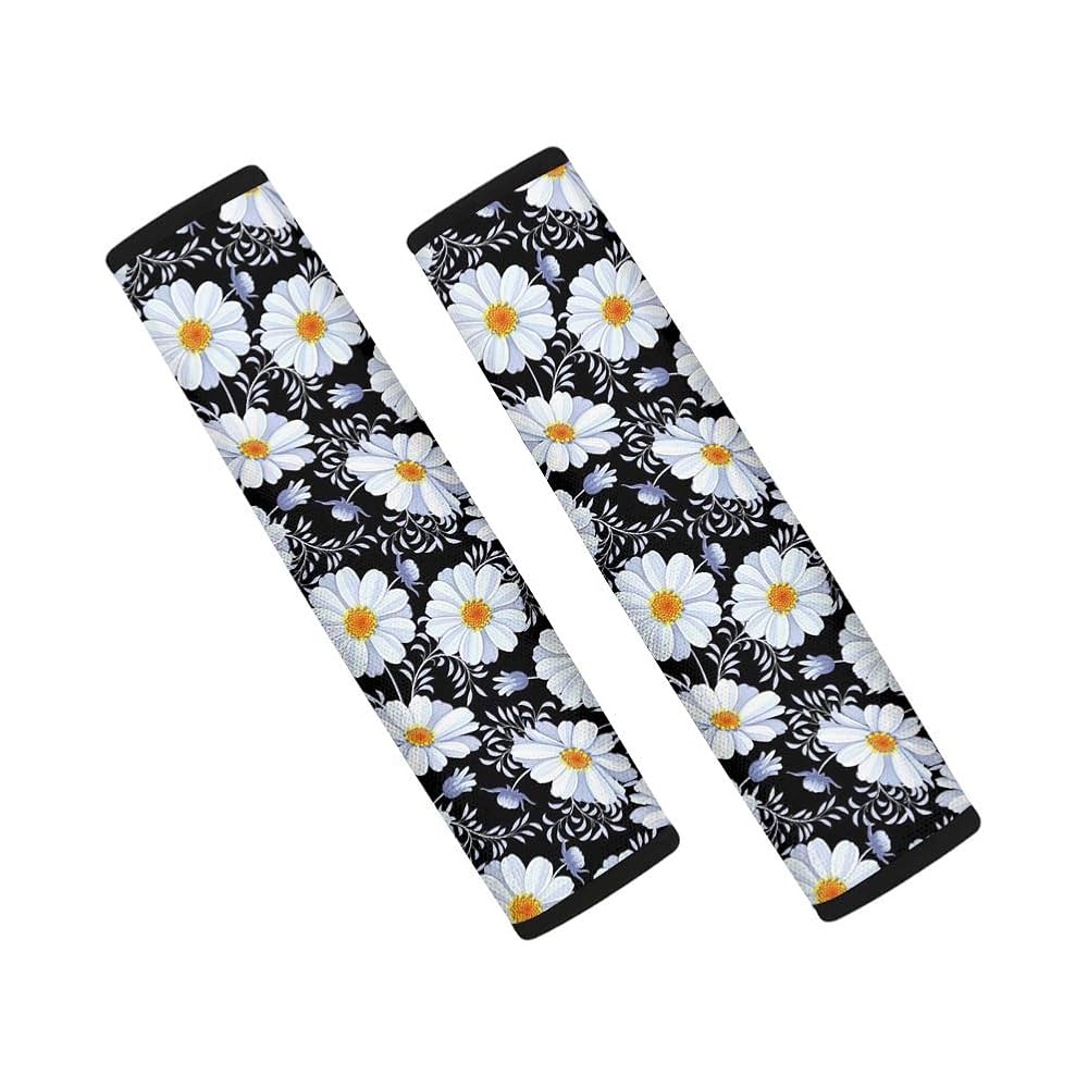 JUSTTOP Car Sheepskin Seat Belt Cover Pad, 2-Pack Seatbelt Cushion For A More