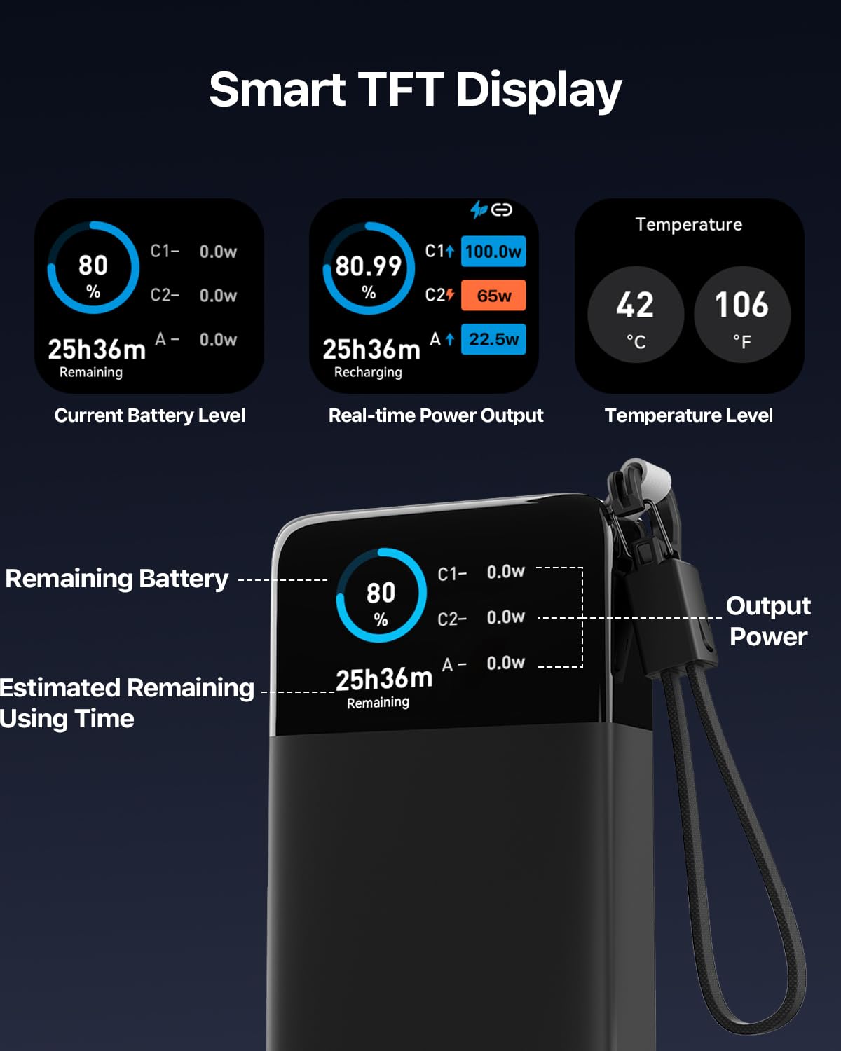 NOBIS Batterie Externe 187W 25000mAh Charge Rapide pour Ordinateur Portable