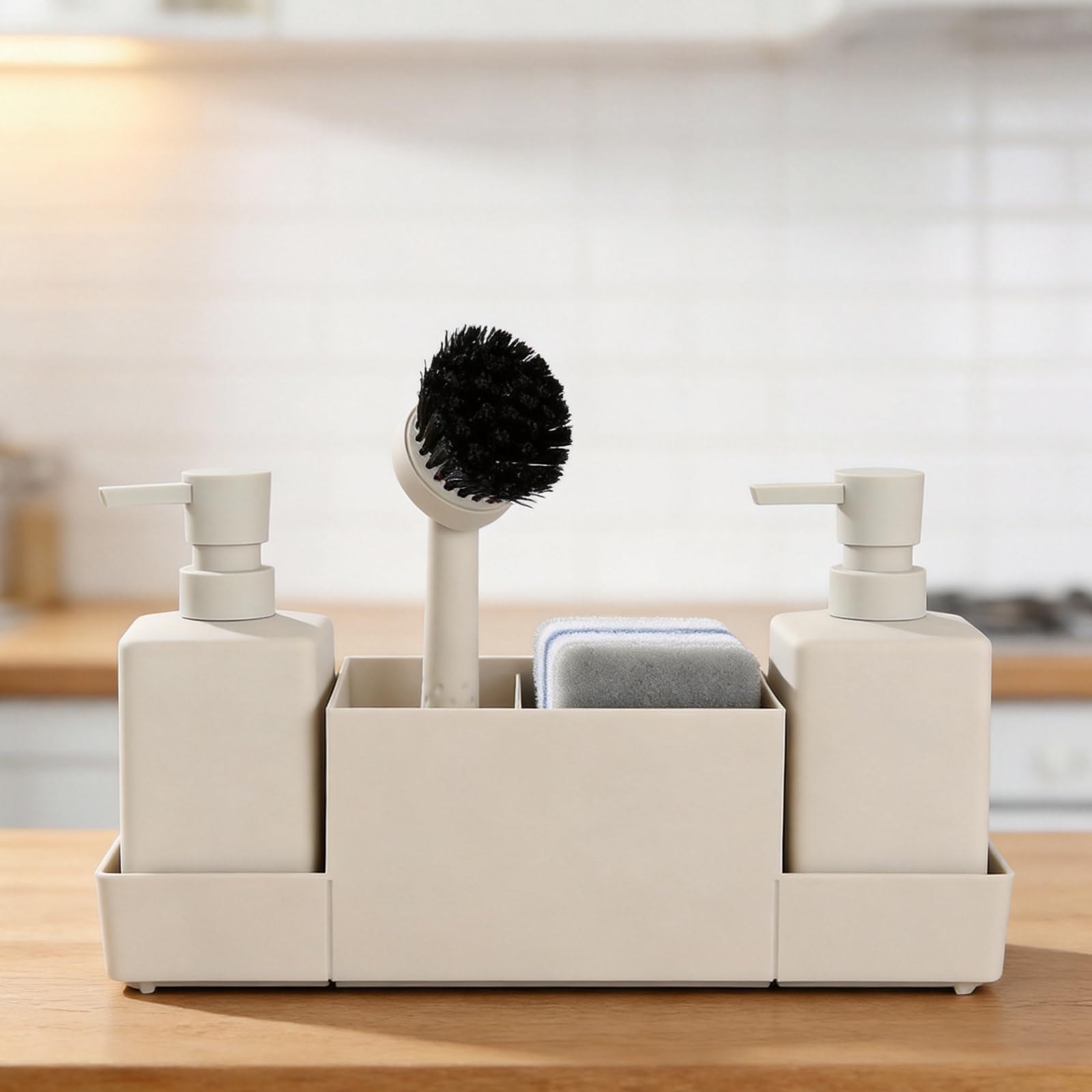 Seifenspender Organizer Set für die Küchenspüle