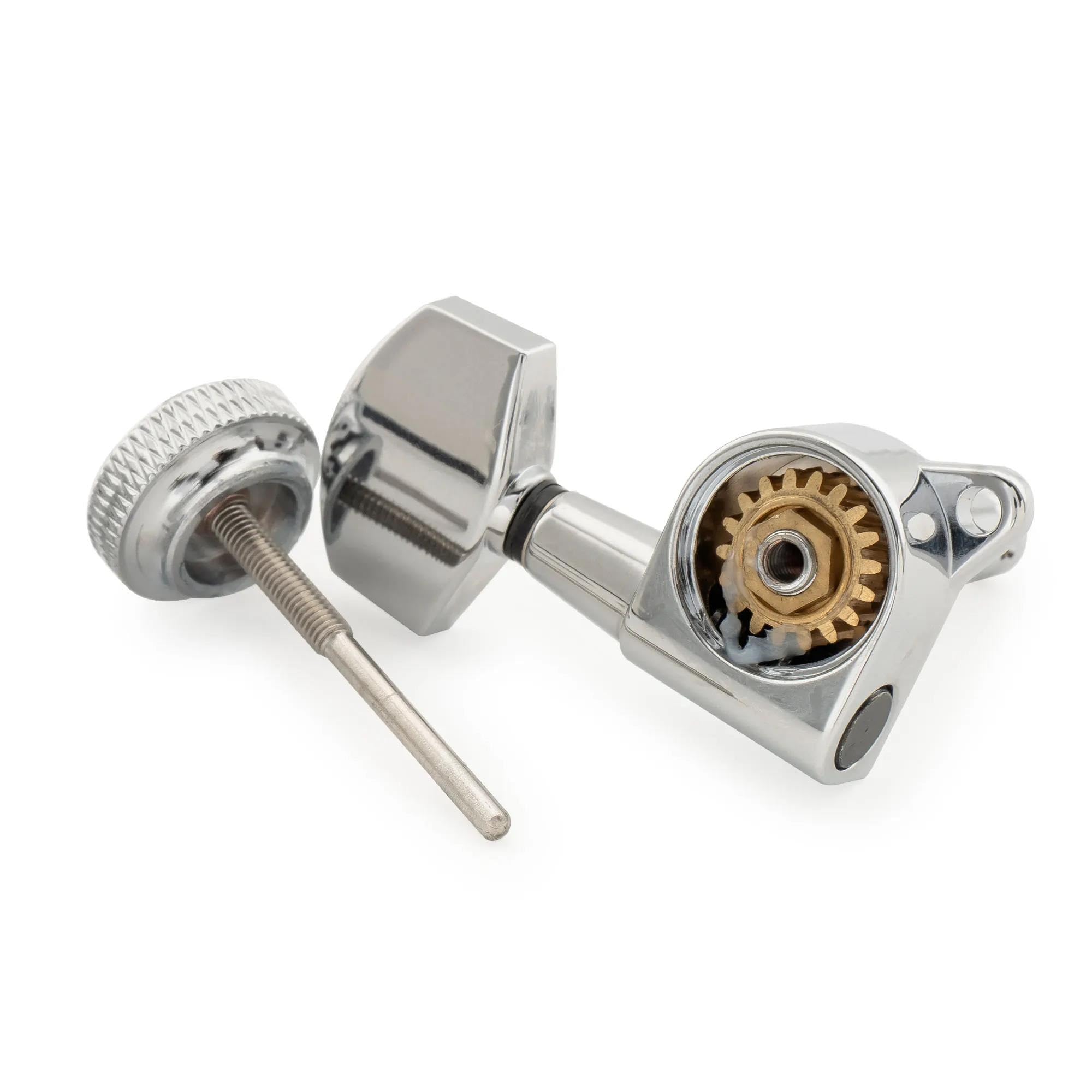 3R 3L Kołki Do Strojenia Gitary Stosunek 18:1 W Pełni Uszczelniony Tuner Głowicy Maszynowej Akustyczny Klucz Do Strojenia Gitary Elektrycznej(1 Pc R Chrome)