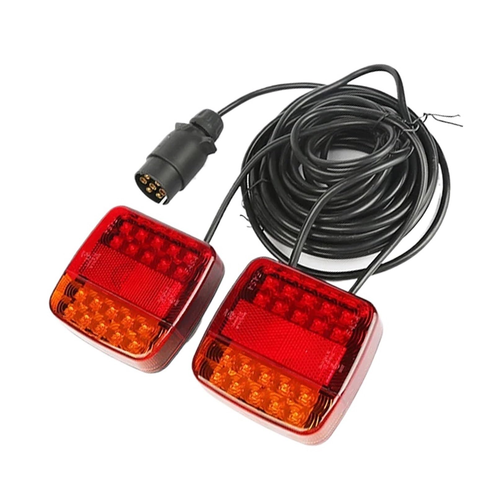 Luci Posteriori per Auto, Luce Posteriore per rimorchio, 10 m, 7 Pin, Universale, per Freno e Stop, Catarifrangente Targa, Impermeabile.