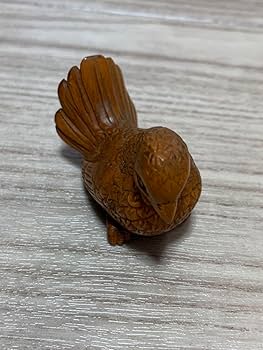 Amazon | 根付 鳥 酉 干支 木彫 在銘 | 正月飾り | おもちゃ