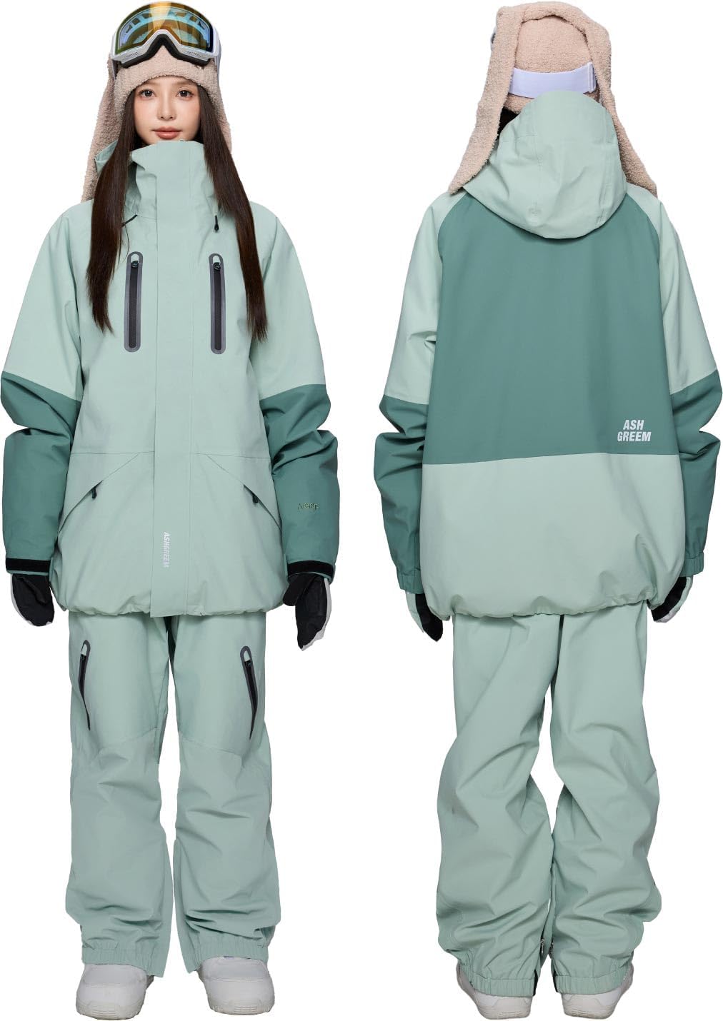Amazon.co.jp: [アッシュグリーム] スノーボード ウェア 上下セット 25