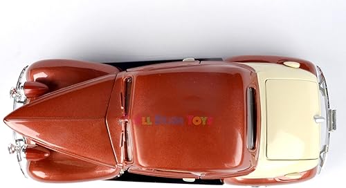 Miniatura 8 de Motormax 1939 Chevrolet Coupe Lowrider 1:24 Modelo fundido a troquel marrón/crema Get Low Series 79028 por All Star Toys