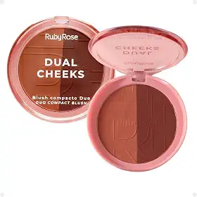 Dual Cheeks Blush Compacto Ivory/Bronze Hbm03-4 Ruby Rose