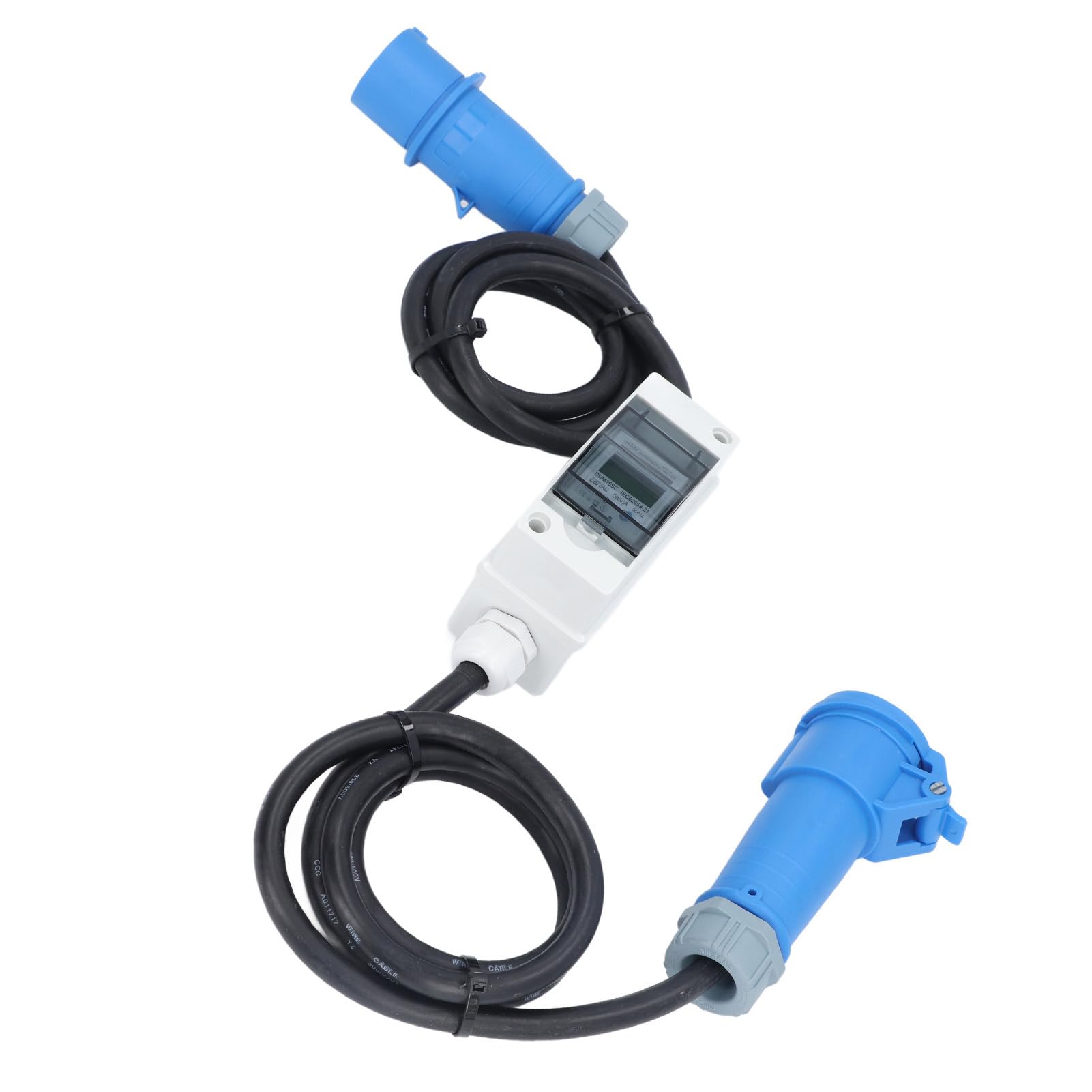 Presa CEE 220‑250V 16A 3 Poli con contatore Digitale LCD 220V per Auto elettrica