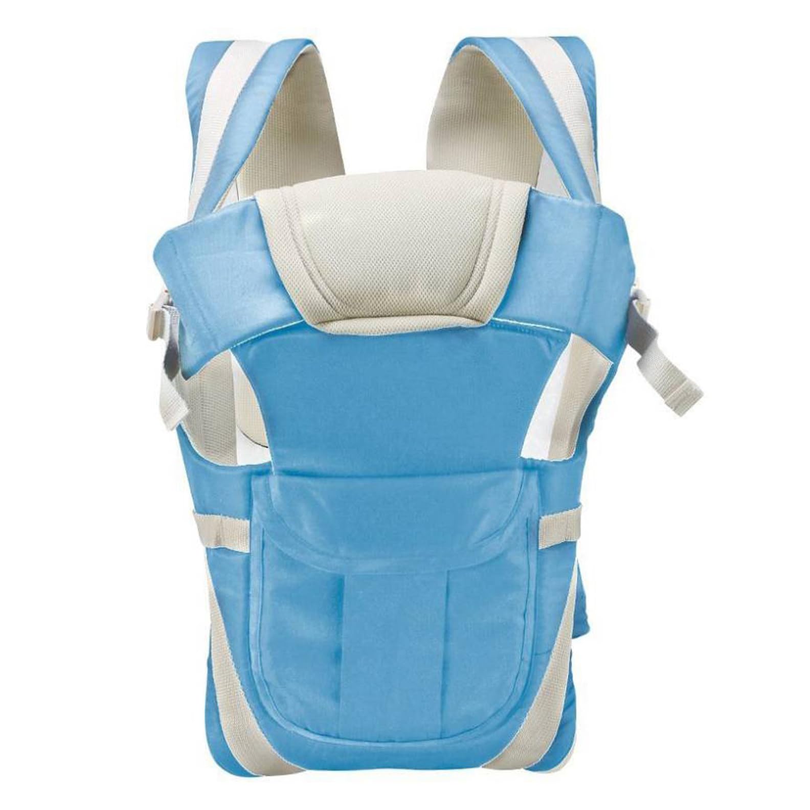 Merrie Elegant Baby Carrier with 4 Carry Positions for 4 to 24 Months Baby, Ergonomic Lightweight Adjustable New-Born to Toddler Carrier Bag Made of Japanese Cotton Kasuri - Sky Blue Colour-image-20