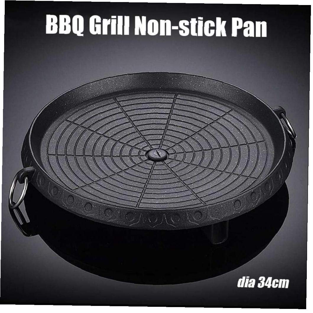 Piastra Barbecue Coreana In Pietra Maifan – Antiaderente, Senza Fumo, Per Interni/esterni, Inclinabile - 3