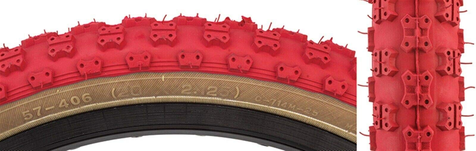Amazon.com : Sunlite Tires 20 x 2.125 Red/Skin MX3 C714 : Sports