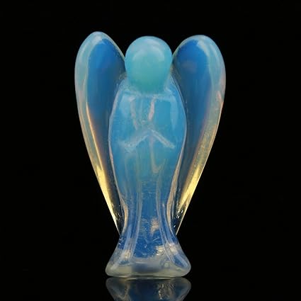 ELBME Gift Healing Worry Stone Beautiful Natural Opal Crystal Healing Stone, Pocket Angel, for Meditation Yoga'