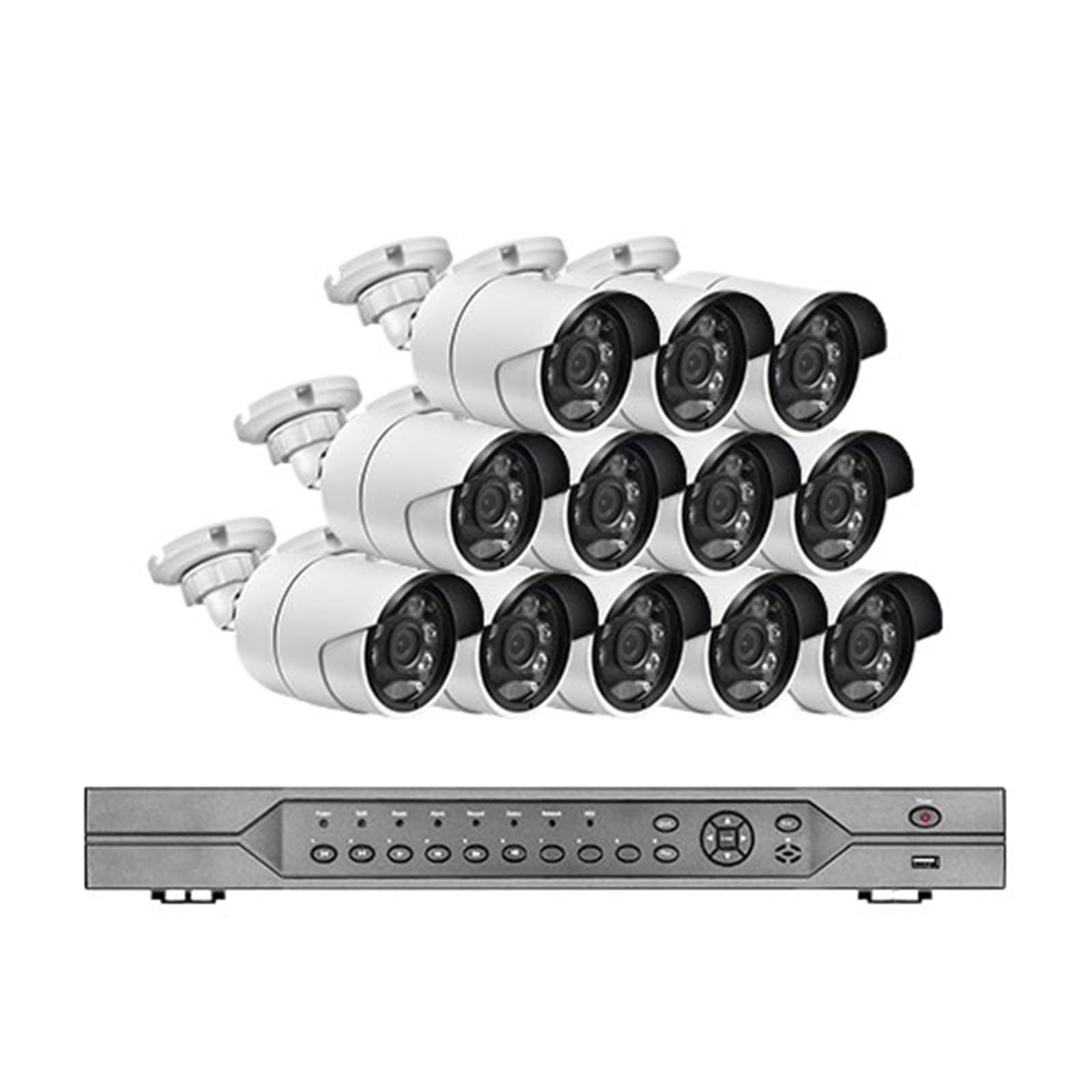 Zestaw NVR 16CH 4K 8MP POE H.265 CCTV Kamera IP Kolor Wizja Nocna Dźwięk Wykrywanie Człowieka Do Monitoringu Wideo(None,NVR and 12pcs Camera)