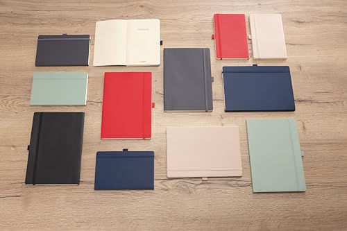 Sigel CO336 Notizbuch A5 kariert grün, Softcover, 194 nummerierte Seiten,, nachhaltiges Papier, mit Inhaltsverzeichnis, Stiftschlaufe, Falttasche, Gummibandverschluss, Conceptum