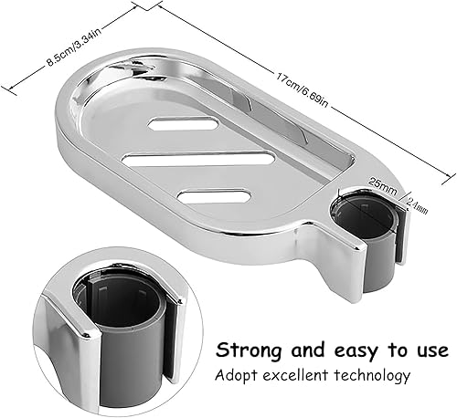 Miniatura 2 de Barra de ducha ajustable ABS con clip para baño, jabonera
