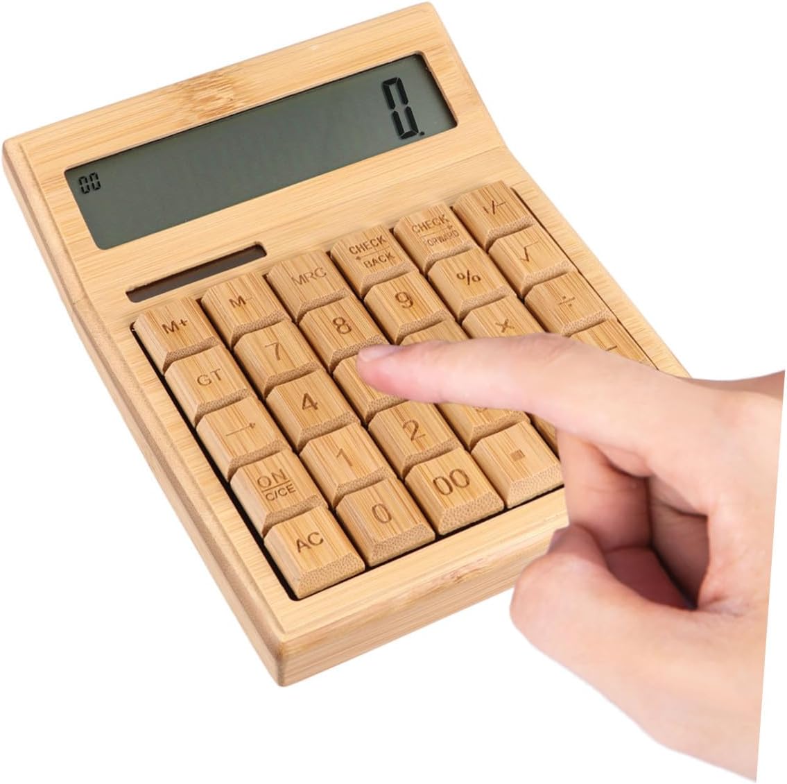 Solar-Powered Calculator 29-Key Portable Electronic Calculator for Office and School with Tilt Display Angle, Compact Eco-Friendly Design