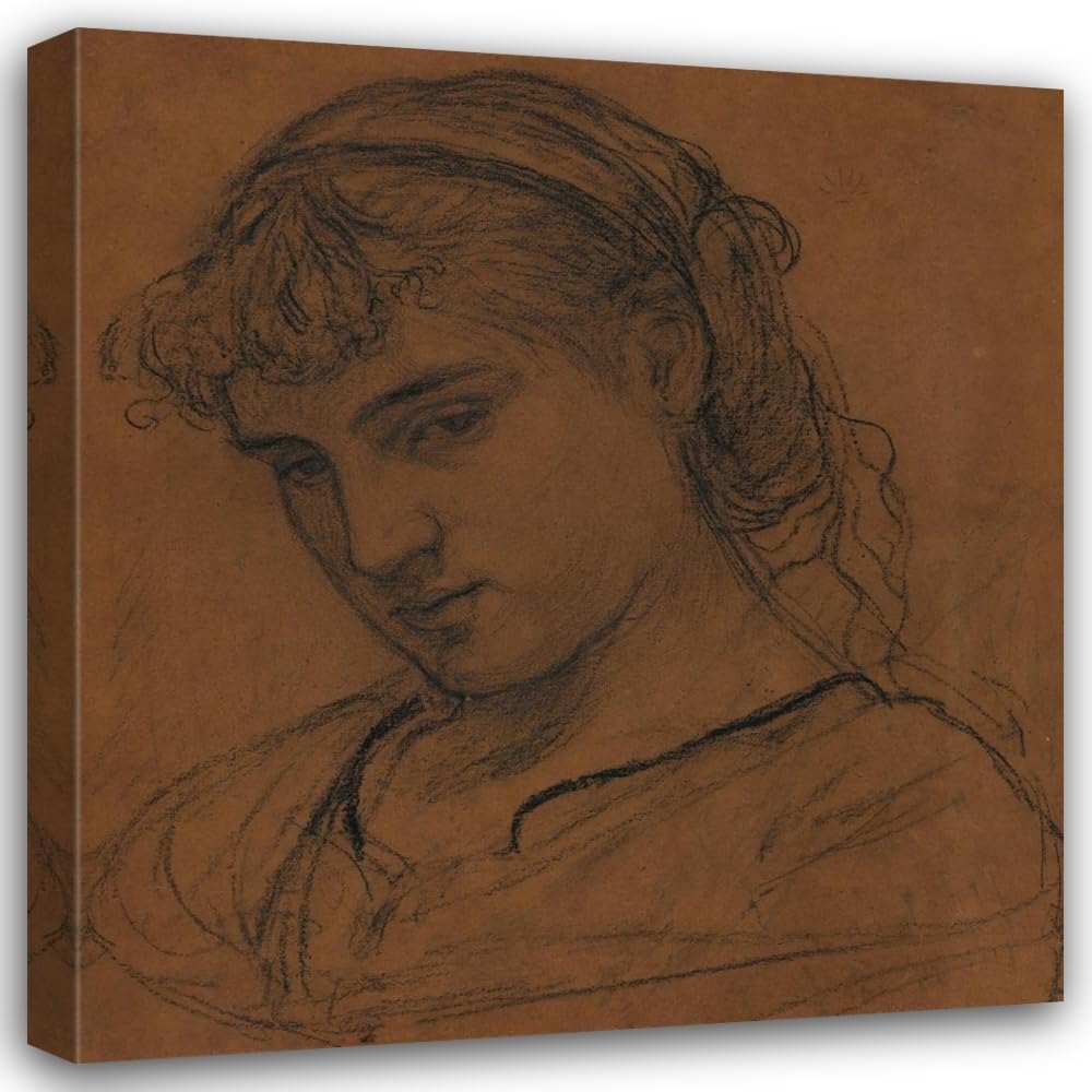 ArtDirect Portrait Of A Girl Custom Framed Art Print Giclee Print or Canvas Options with Various Sizes and Customization by Albert Joseph Moore