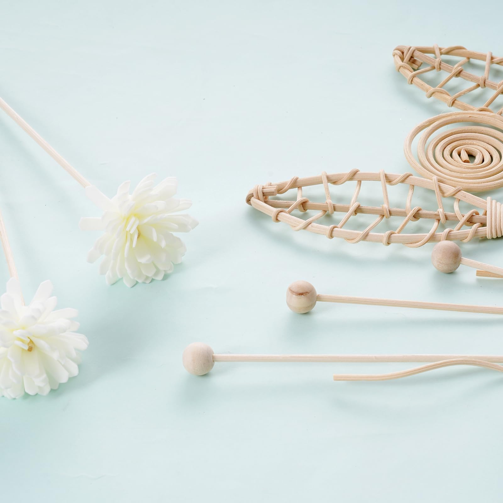 Lot de 12 bâtonnets diffuseurs de parfum en rotin pour décoration de bureau et d'intérieur