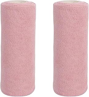 Uhidka Household - Rollos de toalla de microfibra, trapos de cocina, reemplazo de toallas de papel, color rosa