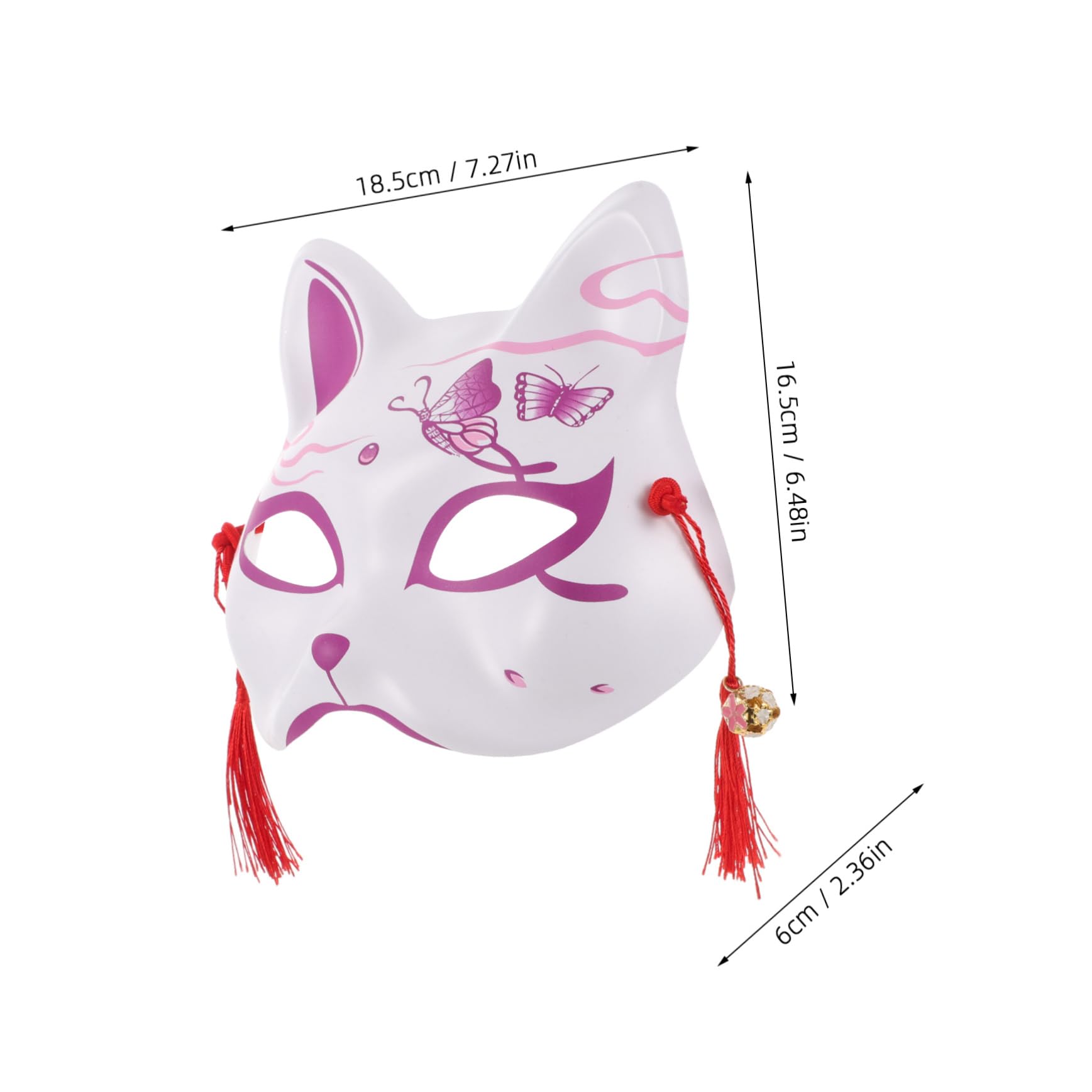 PRETYZOOM Cat Cosplay Mask White Masquerade Mask Perfect for Halloween and Parties