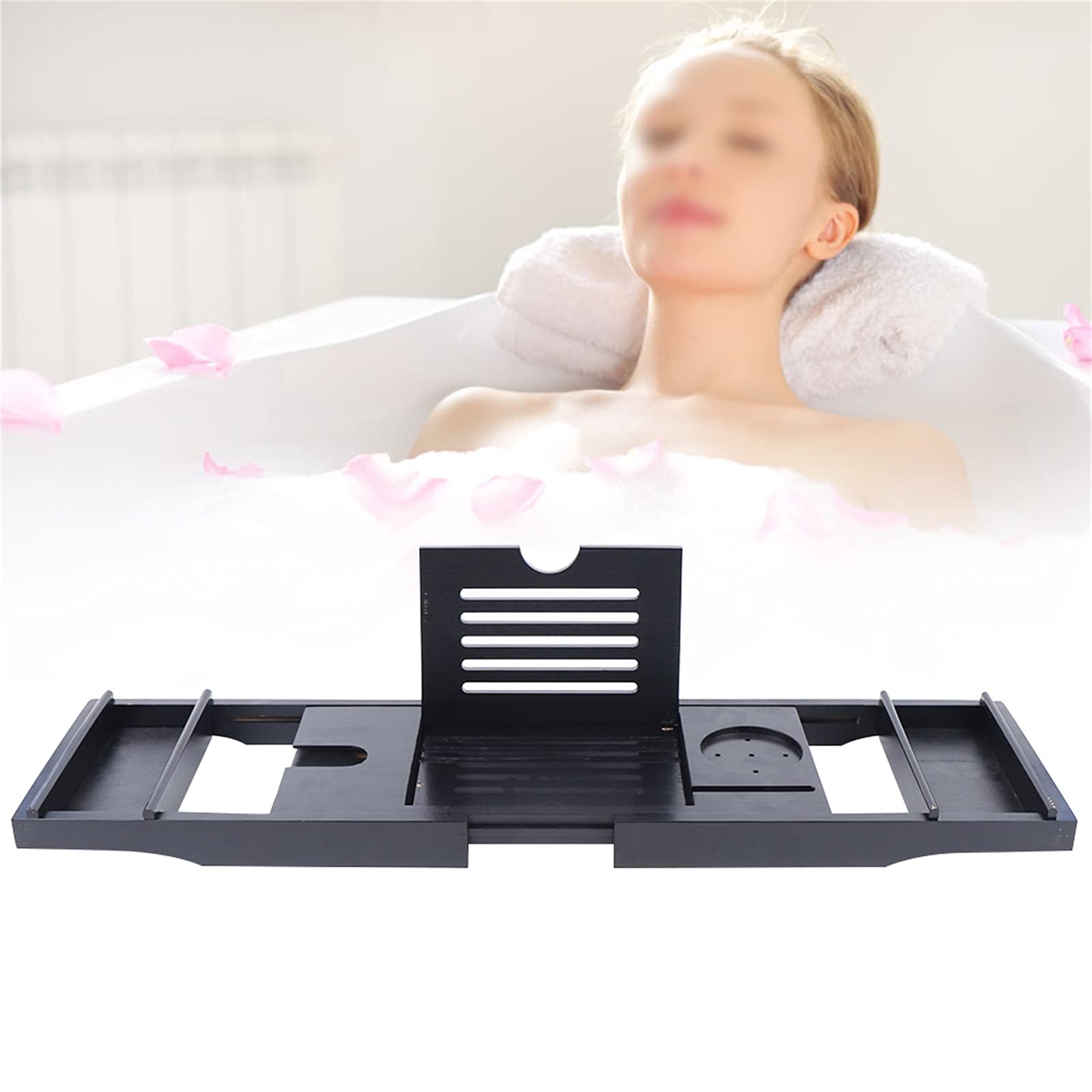 Étagère de baignoire de luxe en acrylique blanc support antidérapant haut de gamme
