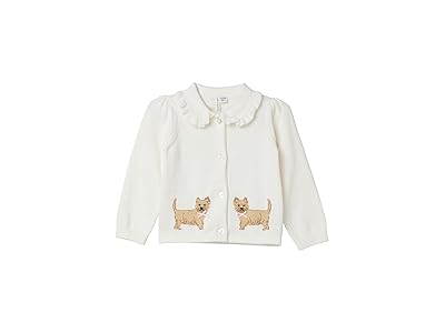 Janie and Jack Dog Icon Collared Cardigan (Infant) Girl