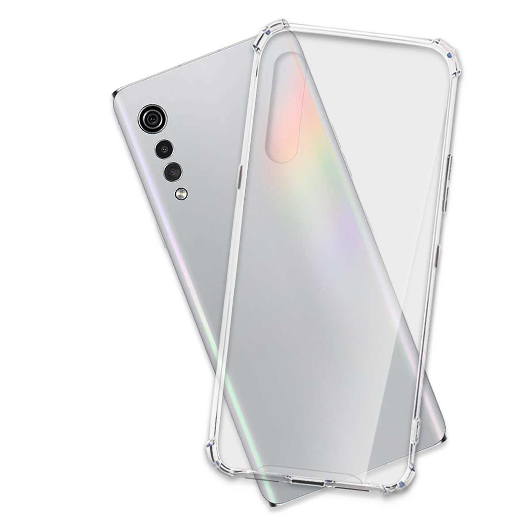 mtb more energy® Custodia Crystal Armor per LG Velvet (LM-G900, 6.8'') - Hard PC Back & Soft Silikon Bumper - Angoli rinforzati - Trasparente - TPU PC Case Cover